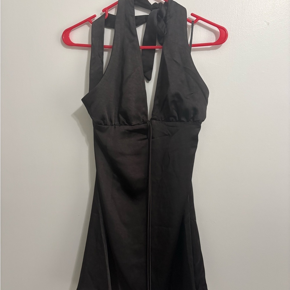 Princess Polly Black Halter Dress